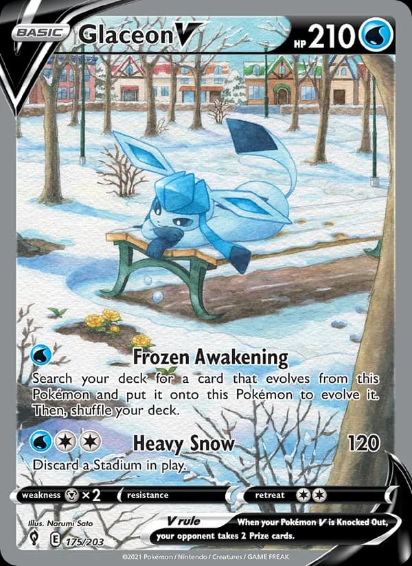Glaceon V — Evolving Skies, Ultra Rare