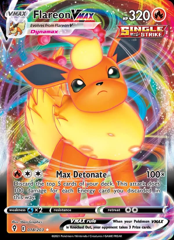 Flareon VMAX — Evolving Skies, Holo Rare VMAX