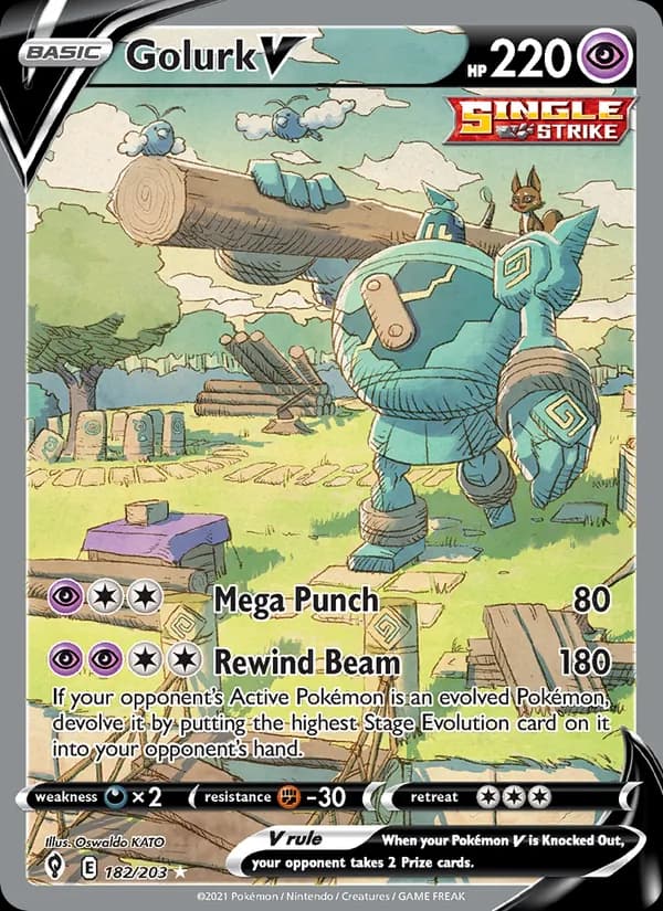 Golurk V — Evolving Skies, Ultra Rare