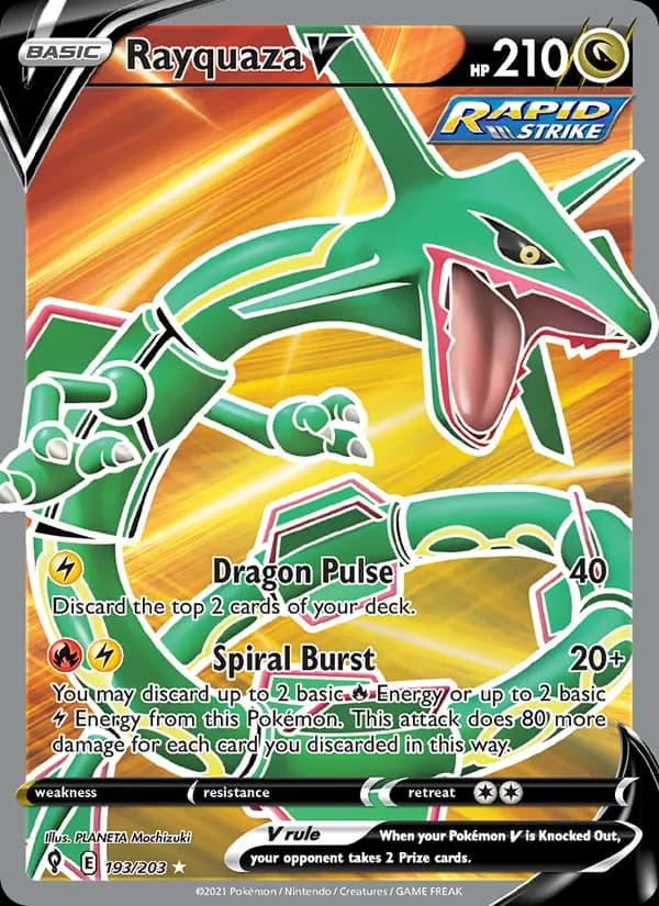 Rayquaza V — Evolving Skies, Ultra Rare