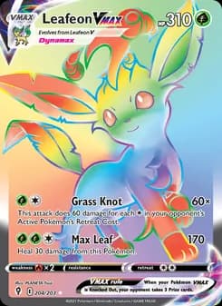 Leafeon VMAX — Evolving Skies — Secret Rare