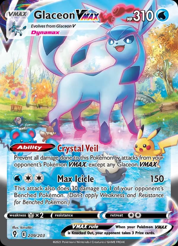 Glaceon VMAX — Evolving Skies, Secret Rare