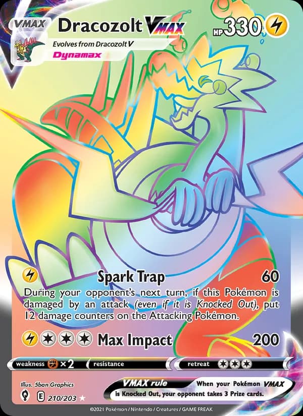 Dracozolt VMAX — Evolving Skies, Secret Rare