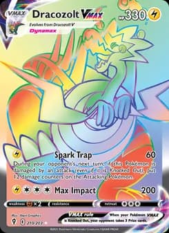 Dracozolt VMAX — Evolving Skies — Secret Rare