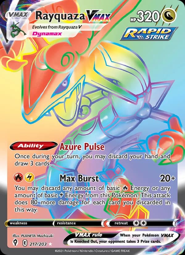 Rayquaza VMAX — Evolving Skies, Secret Rare