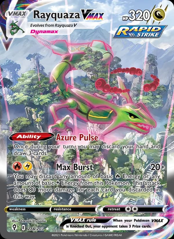 Rayquaza VMAX — Evolving Skies, Secret Rare