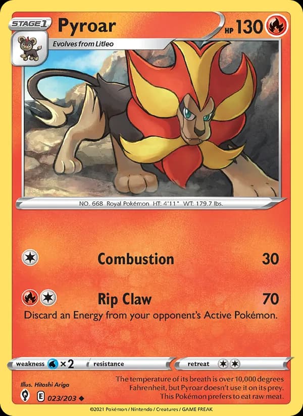 Pyroar — Evolving Skies, Uncommon