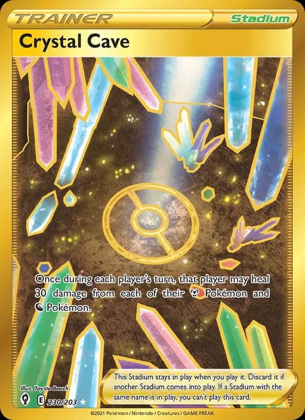 Crystal Cave — Evolving Skies, Secret Rare