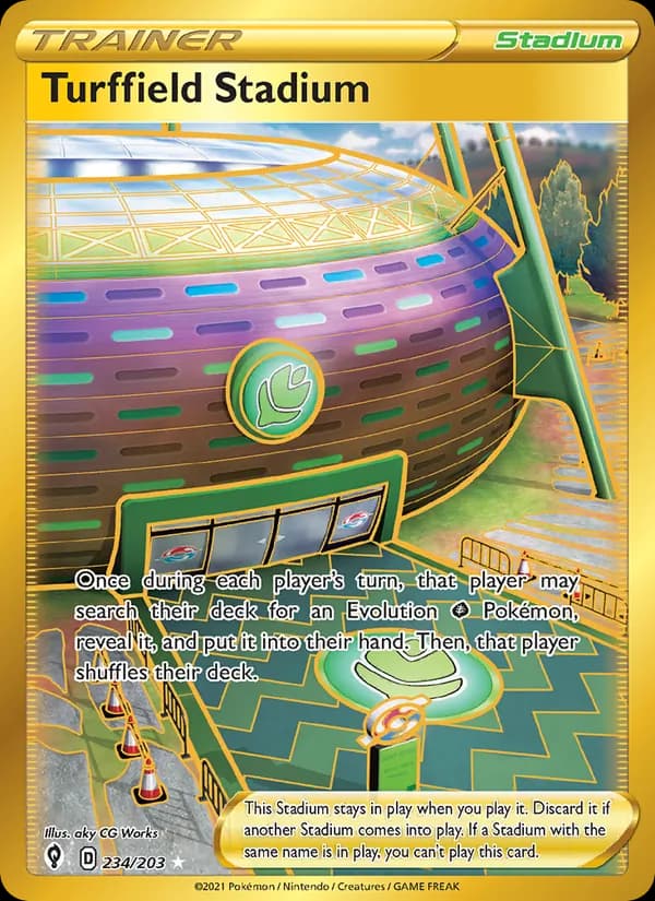 Turffield Stadium — Evolving Skies, Secret Rare