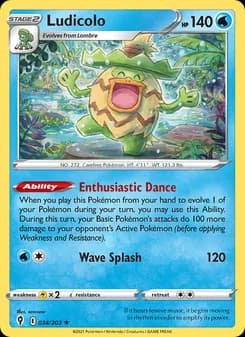 Ludicolo — Evolving Skies — Holo Rare