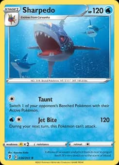 Sharpedo — Evolving Skies — Rare