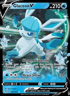 Glaceon V — Evolving Skies — Holo Rare V