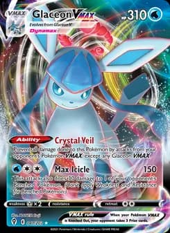 Glaceon VMAX — Evolving Skies — Holo Rare VMAX