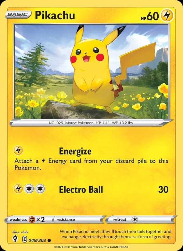Pikachu — Evolving Skies, Common
