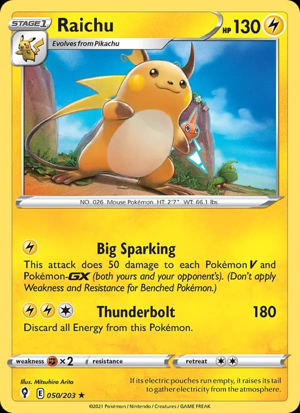 Raichu — Evolving Skies, Holo Rare