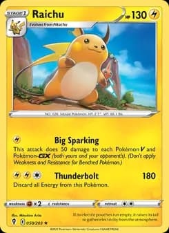 Raichu — Evolving Skies — Holo Rare