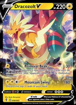 Dracozolt V — Evolving Skies — Holo Rare V