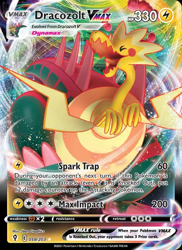 Dracozolt VMAX — Evolving Skies, Holo Rare VMAX