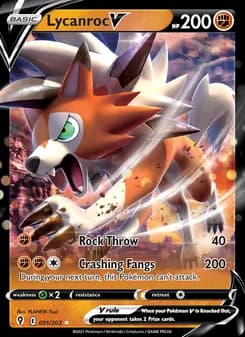 Lycanroc V — Evolving Skies — Holo Rare V