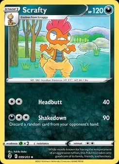 Scrafty — Evolving Skies — Uncommon
