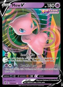 Mew V — Fusion Strike — Holo Rare V