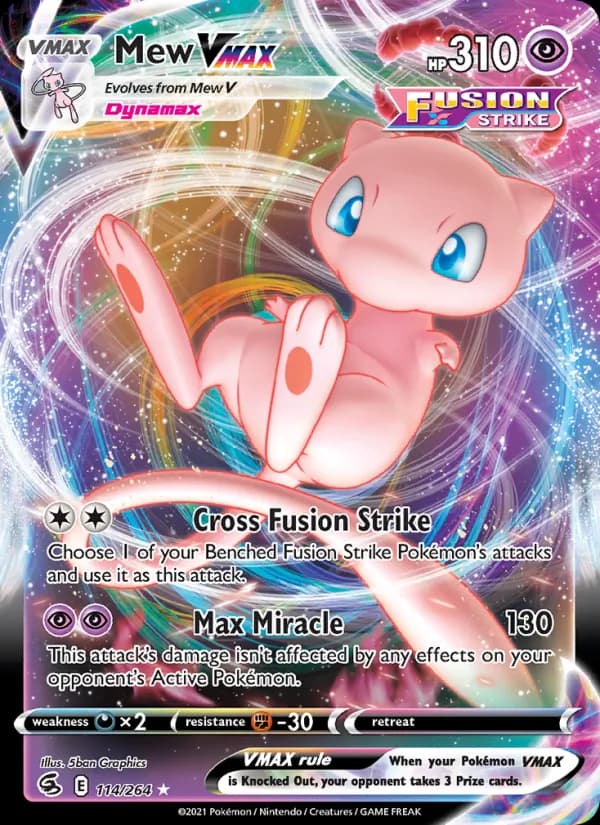 Mew VMAX — Fusion Strike, Holo Rare VMAX