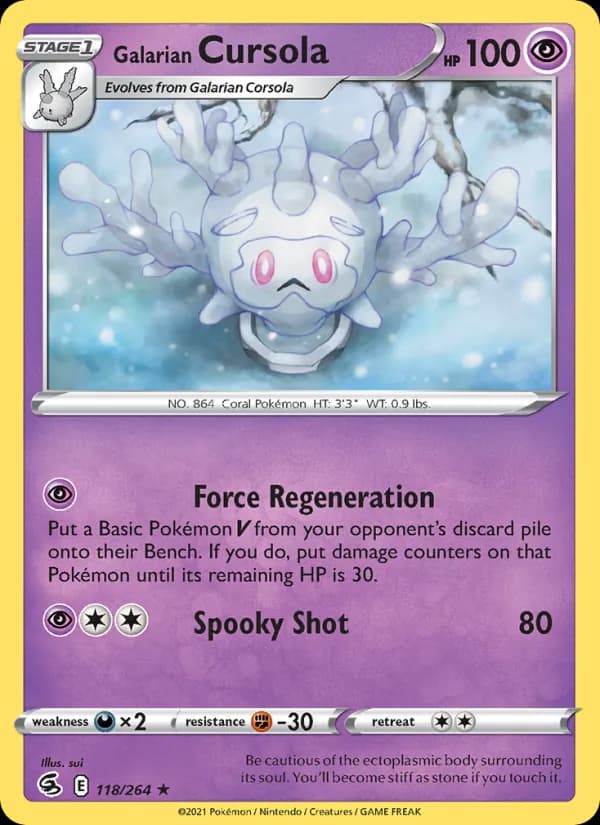 Galarian Cursola — Fusion Strike, Rare