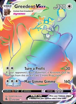 Greedent VMAX — Fusion Strike — Secret Rare