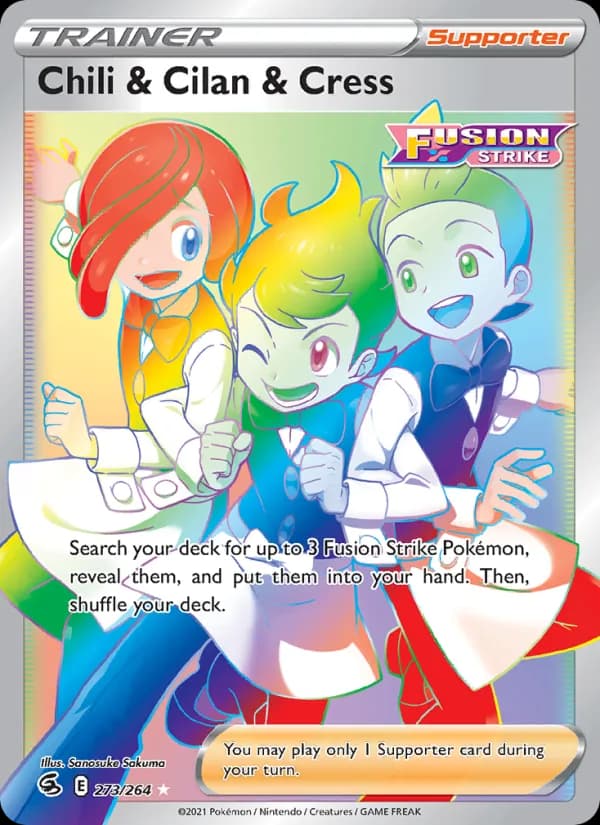 Chili & Cilan & Cress — Fusion Strike, Secret Rare