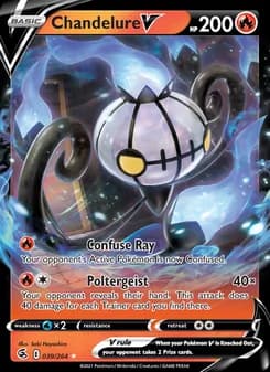Chandelure V — Fusion Strike — Holo Rare V