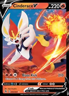 Cinderace V — Fusion Strike — Holo Rare V