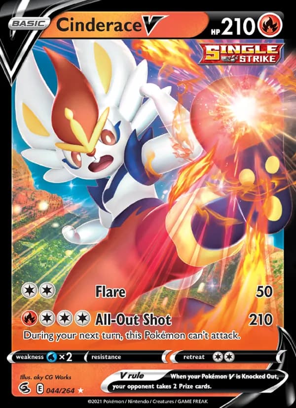 Cinderace V — Fusion Strike, Holo Rare V