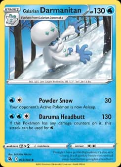 Galarian Darmanitan — Fusion Strike — Uncommon