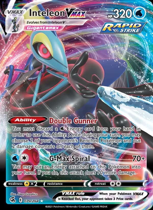 Inteleon VMAX — Fusion Strike, Holo Rare VMAX