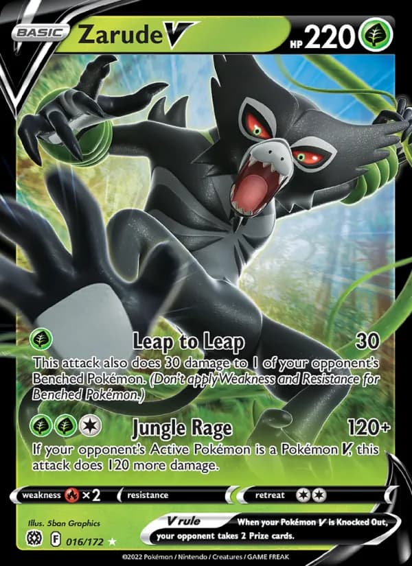 Zarude V — Brilliant Stars, Holo Rare V