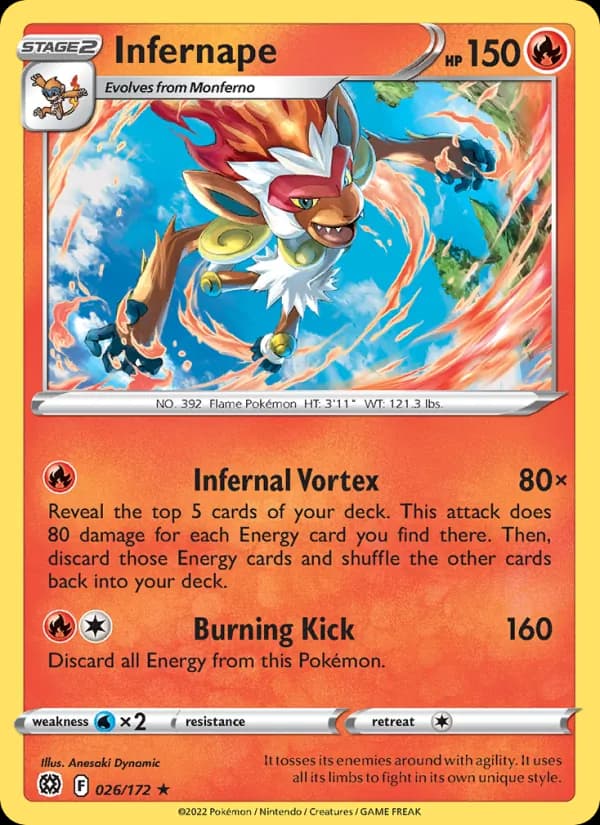 Infernape — Brilliant Stars, Holo Rare