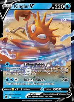 Kingler V — Brilliant Stars — Holo Rare V