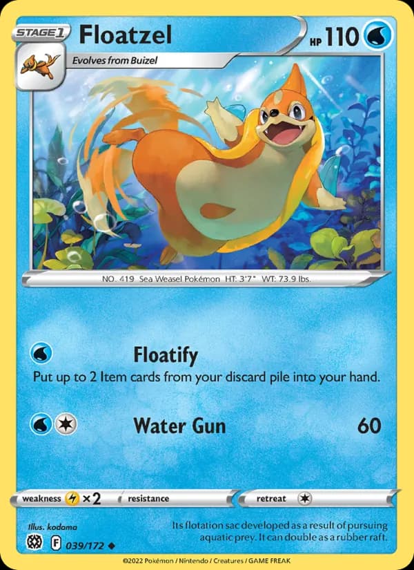 Floatzel — Brilliant Stars, Uncommon