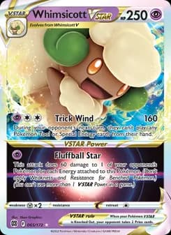 Whimsicott VSTAR — Brilliant Stars — Holo Rare VSTAR