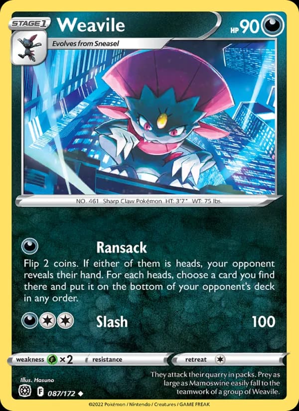 Weavile — Brilliant Stars, Uncommon