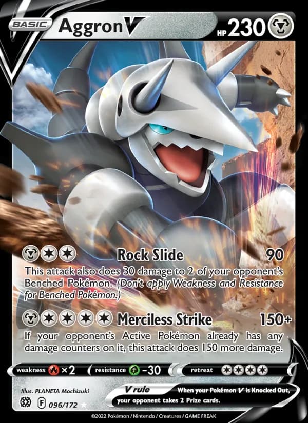 Aggron V — Brilliant Stars, Holo Rare V