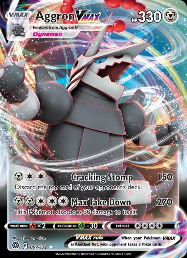 Aggron VMAX — Brilliant Stars, Holo Rare VMAX
