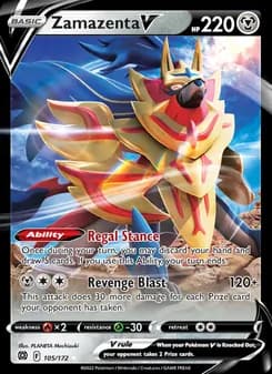 Zamazenta V — Brilliant Stars — Holo Rare V