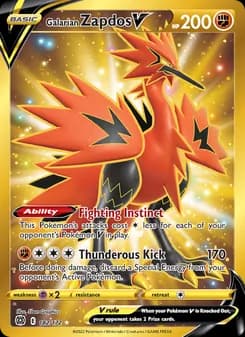 Galarian Zapdos V — Brilliant Stars — Secret Rare