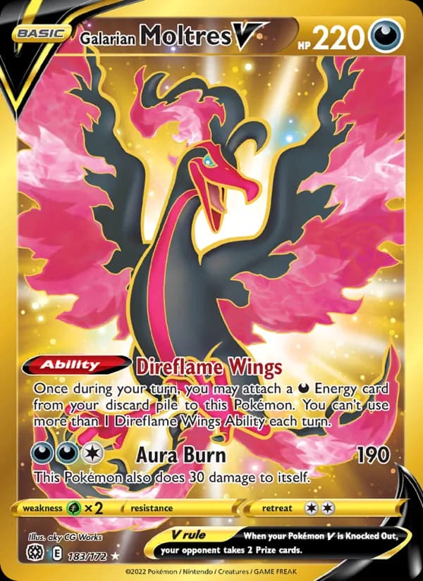 Galarian Moltres V — Brilliant Stars, Secret Rare