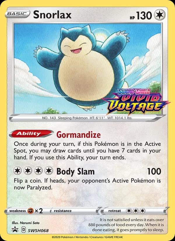 Snorlax — SWSH Black Star Promos, None