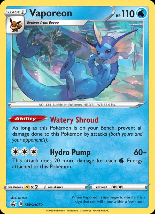 Vaporeon — SWSH Black Star Promos, None