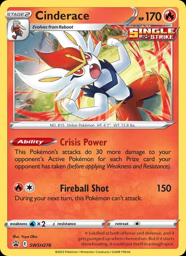 Cinderace — SWSH Black Star Promos, None