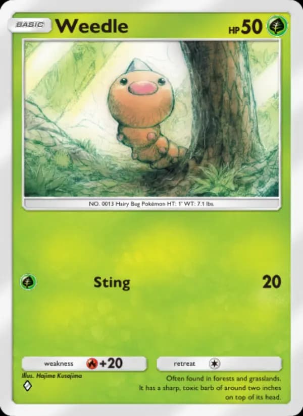 Weedle — Genetic Apex, One Diamond