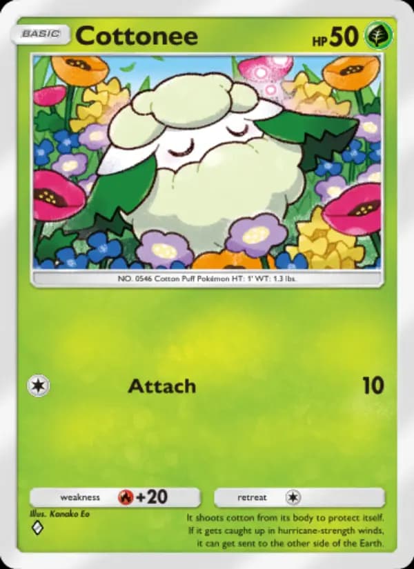 Cottonee — Genetic Apex, One Diamond